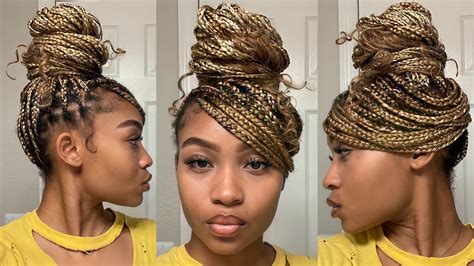 Knotless braids bun with swoop. Things To Know About Knotless braids bun with swoop. 
